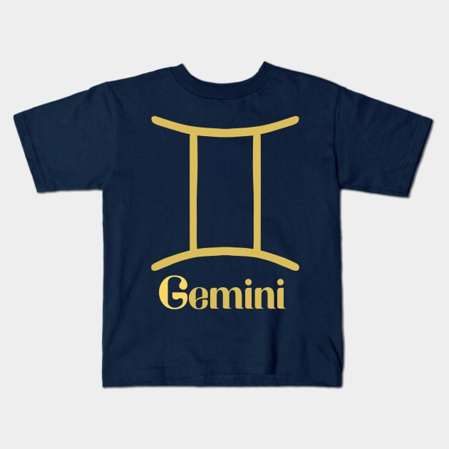 Gemini Zodiac Kids T-Shirt by RiyanRizqi